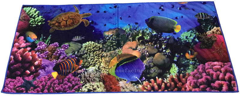 China Custom All Over Printing drying microfiber Beach Towels Factory